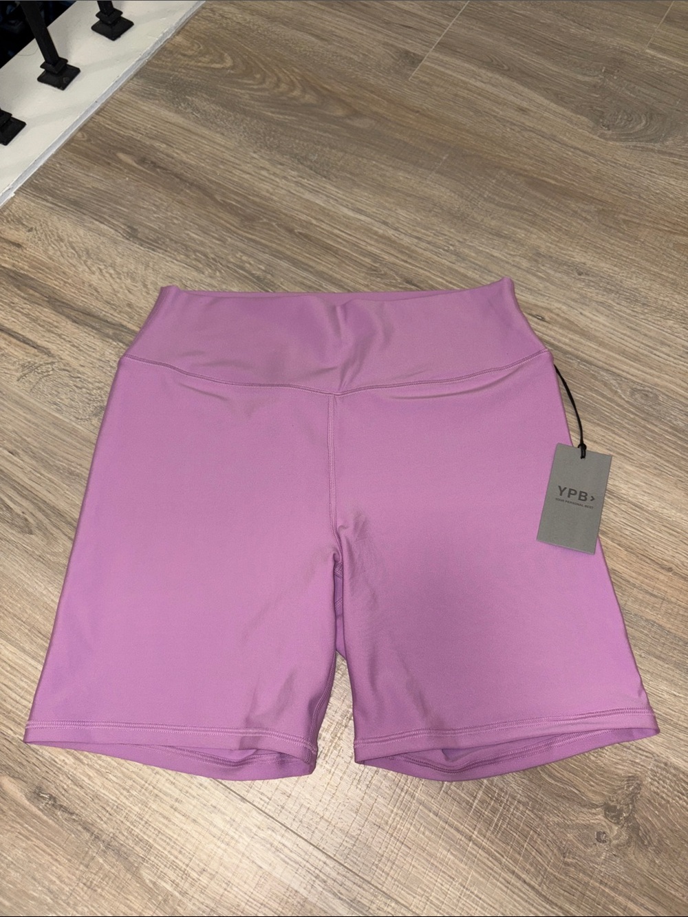 Abercrombie & Fitch Lilac High-Waist Bike Shorts
